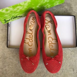 Sam Edelman Shoes - Sam Edelman Flats Felicia Hot Coral Sam Edelman Shoes - Sam Edelman Flats Felicia Hot Coral